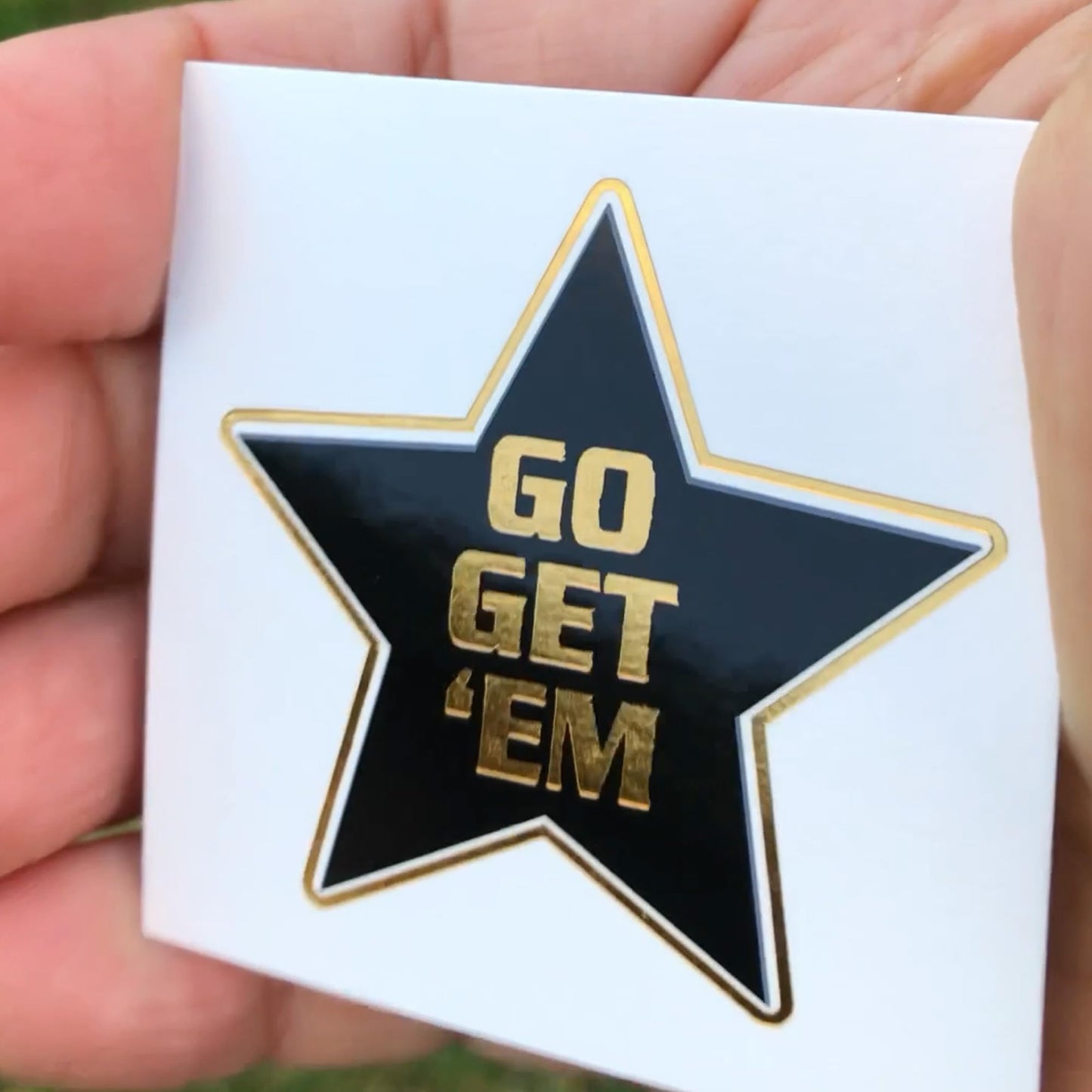 Team Spirit Temporary Tattoos / 48 Pack/Perfect for Game Days - Cheer - School Events - Spirit Day/Skin Safe/Removable (Black & Metallic Gold)