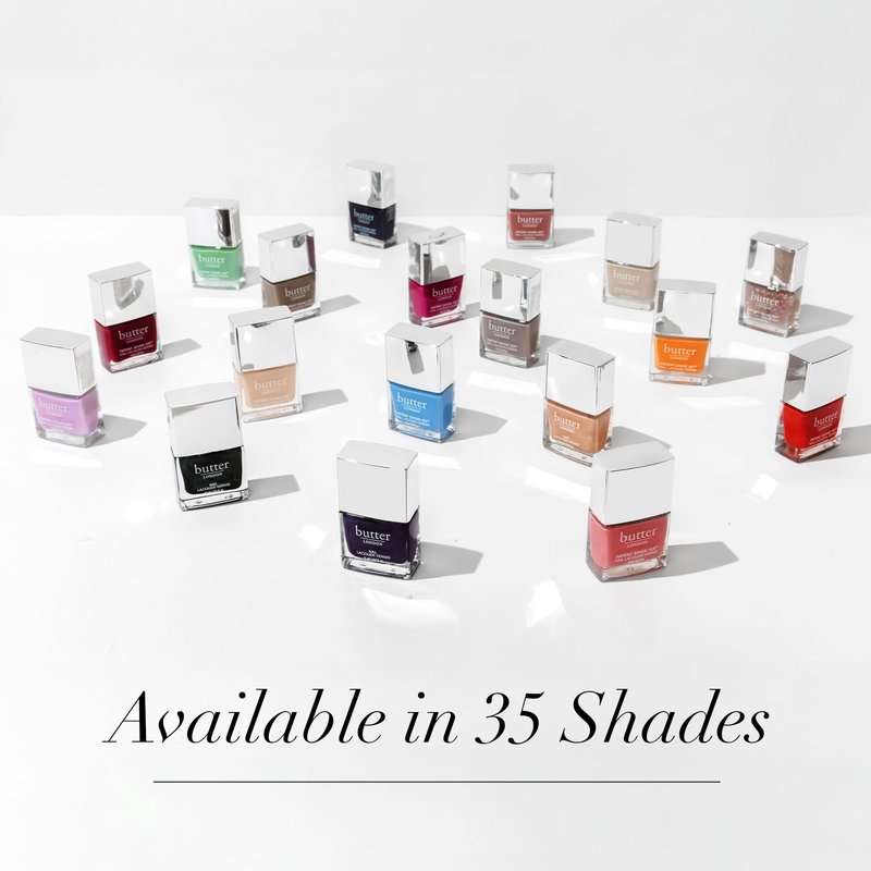butter LONDON Patent Shine 10X Nail Lacquer, Gel-Like Finish, Chip-Resistant Formula, 10-Free Formula, Cruelty-Free, Polymer Technology, Afters