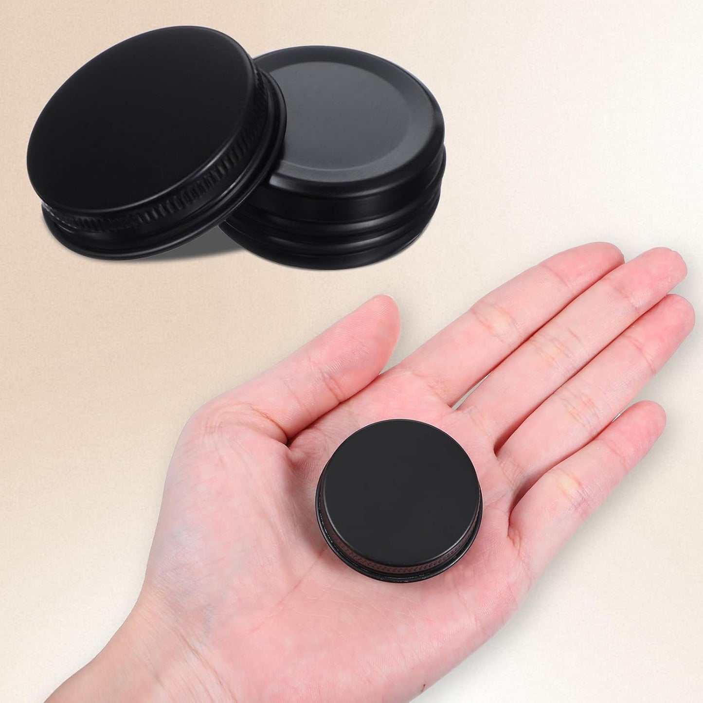 64 Pack Salve Tins - 0.5 Oz Round Lip Balm Containers | Aluminum Cosmetic Sample Jars for Travel & Storage