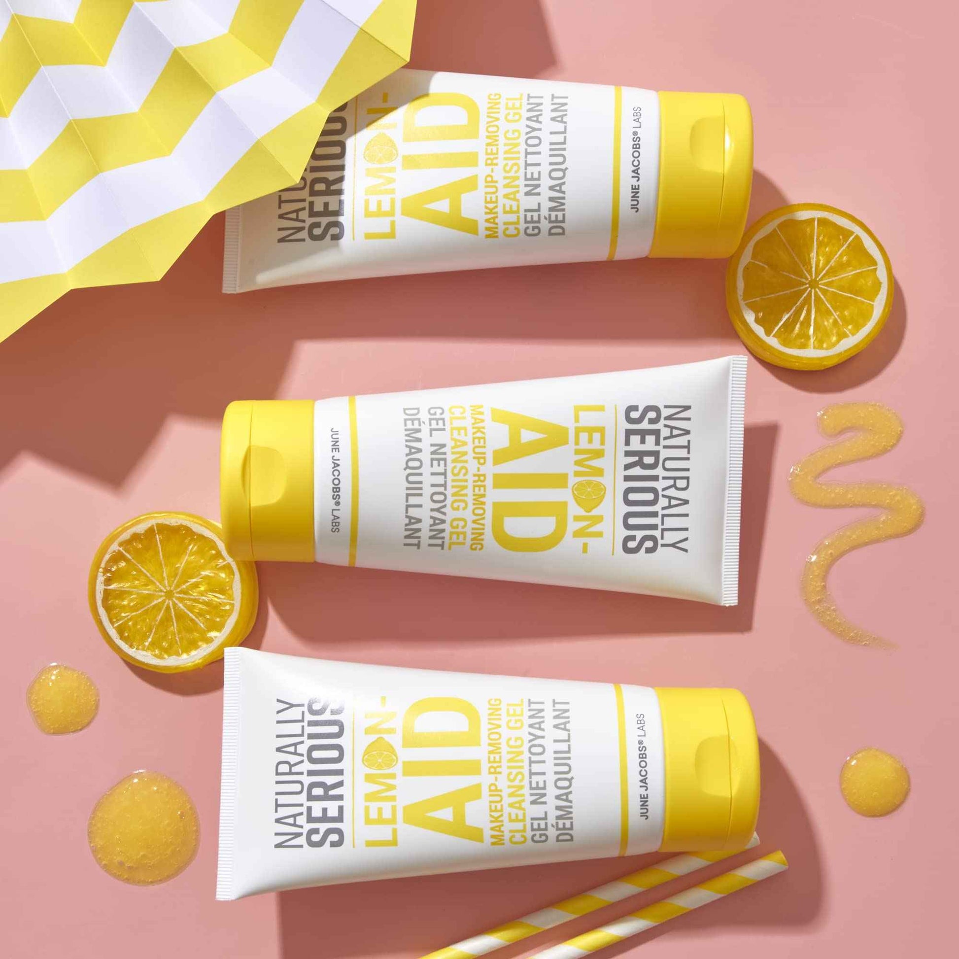Naturally Serious | Lemon-Aid Makeup-Removing Cleansing Gel, Vitamin C Cleanser, Makeup-Removing Cleanser, Gel Cleanser For Oily Skin, Vegan Skincare, Cruelty-Free Skincare