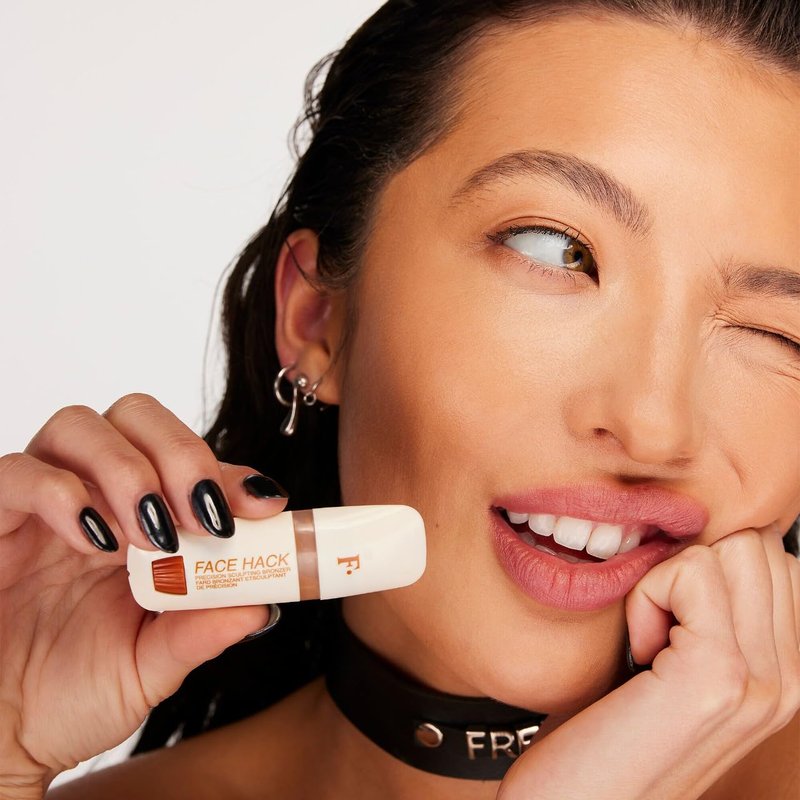 Freck Beauty FACE HACK Bronzer Stick - Creamy Buildable Contour with Almond Tip Applicator | Medium Neutral Warm Undertone