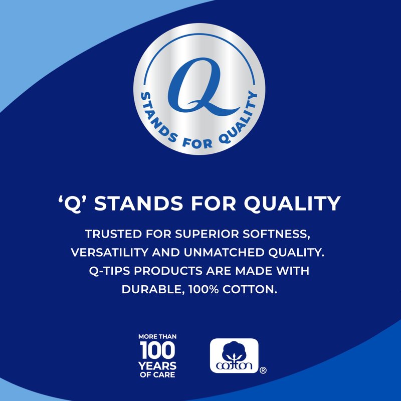 Q-Tips Gentle Exfoliating Cotton Rounds for Face, 100% Cotton, Dual Textured Lint Free Makeup Remover Pads, Cleansing Face Pads for Toner, Nail Polish Remover, Skin Care - 80 Count Per Pack, 6 Pack