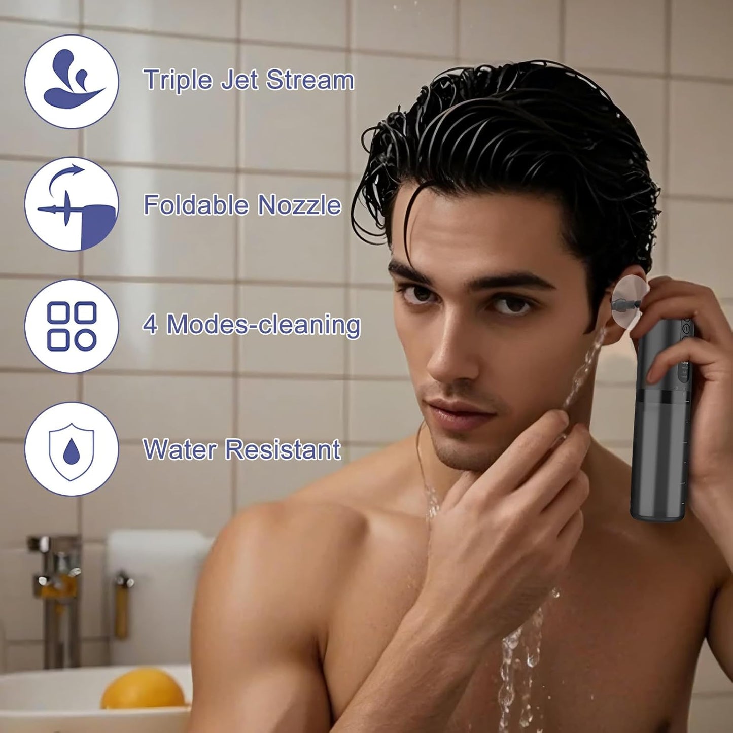 Electric Ear Wax Removal Kit - Rechargeable Waterproof Tool with 4 Pressure Settings for Effective Ear Cleaning