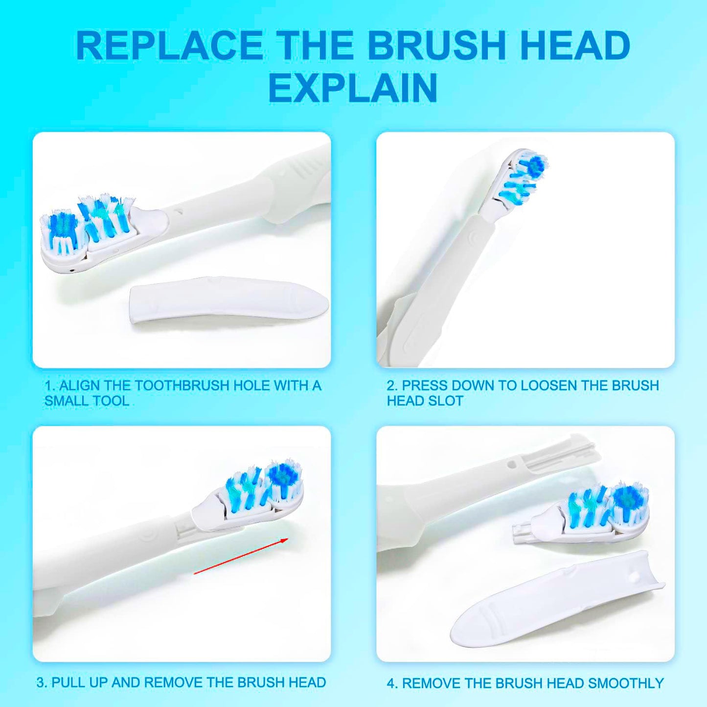 Sensitive Replacement Electric Replacement Toothbrush Heads (16 Count) Dual Clean Rotating Sets Compatible with Braun Oral B Cross Action Power
