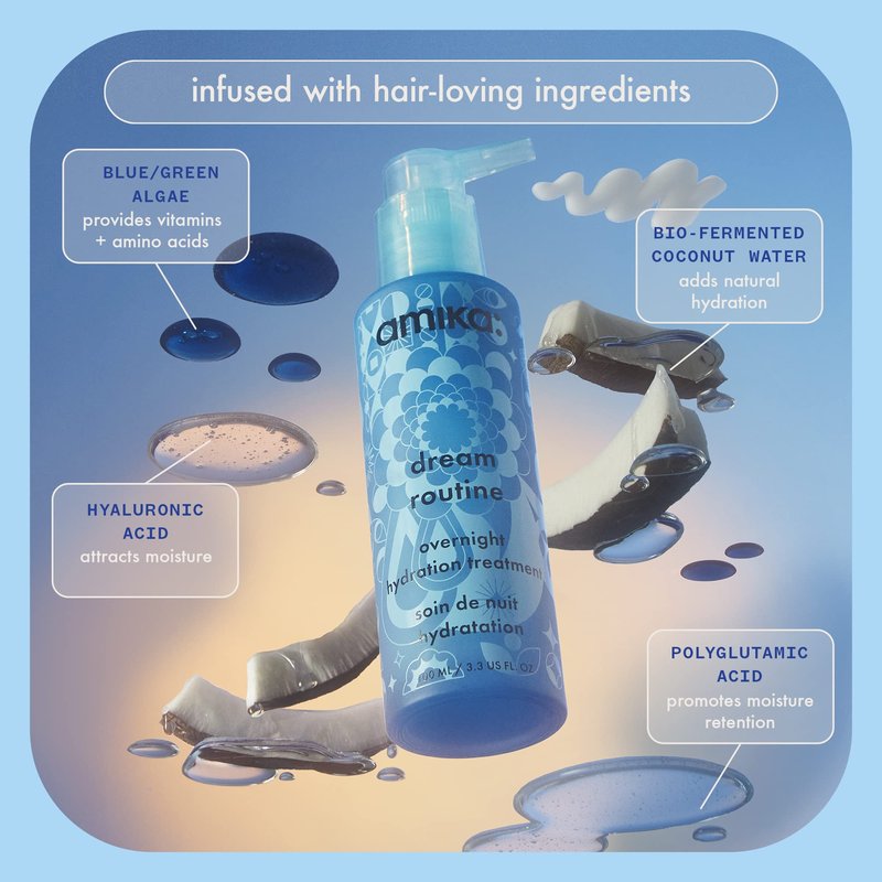 dream routine overnight hydrating hair mask, 100ml | amika