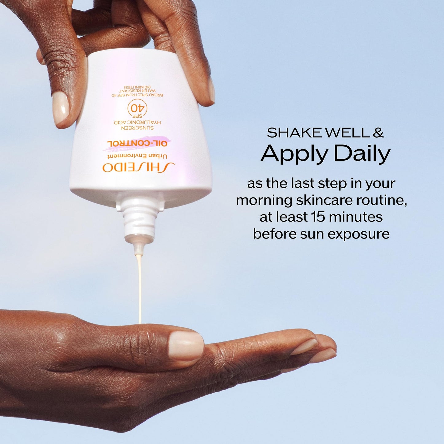 Shiseido Urban Environment Oil-Free Sunscreen - Protects, Hydrates, Mattifies & Works as Face Primer - Water Resistant for 40 Minutes - Non-Comedogenic - 143 mL