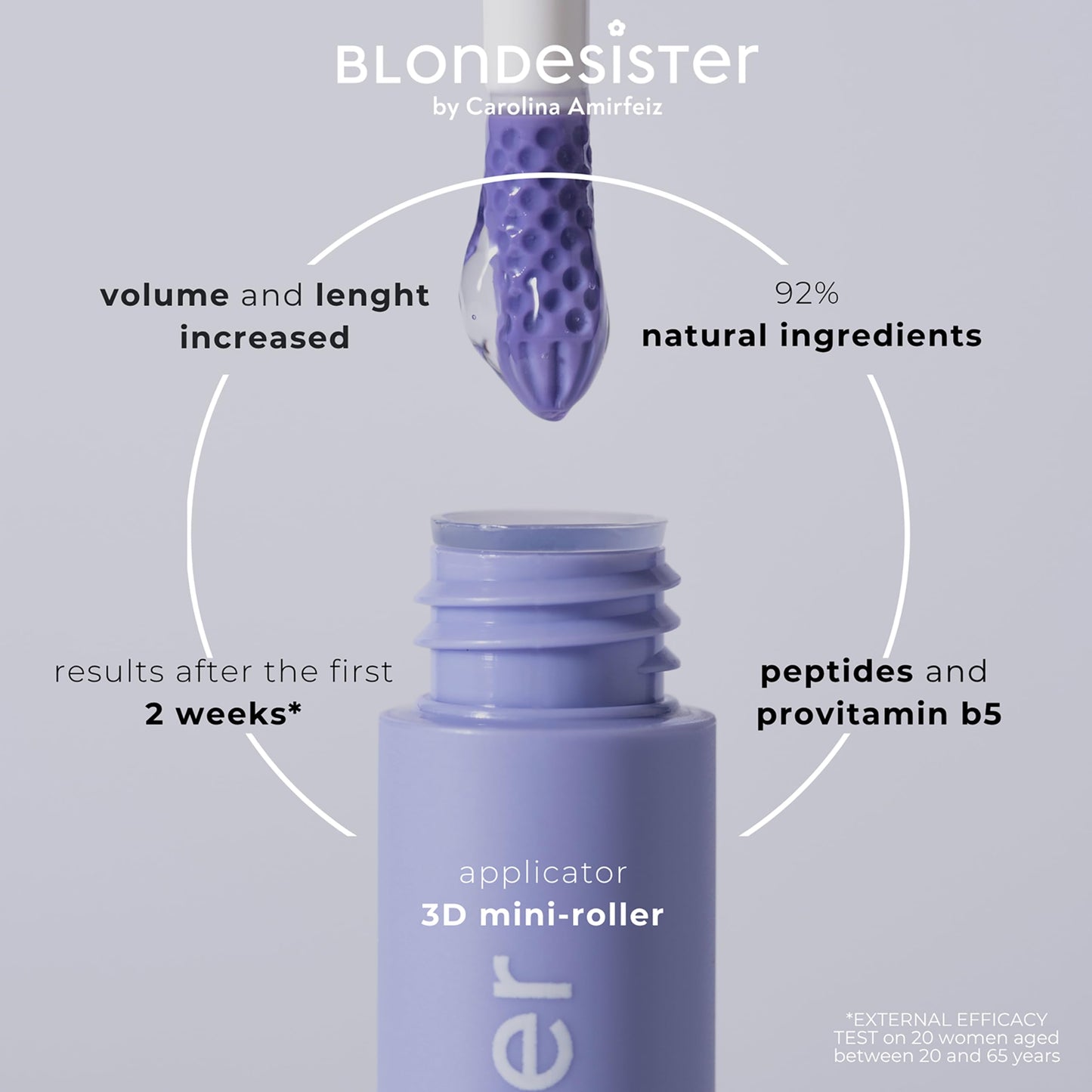 Blondesister 2 in 1 Eyes First Eyelash and Eyebrow Serum - 0.084 oz
