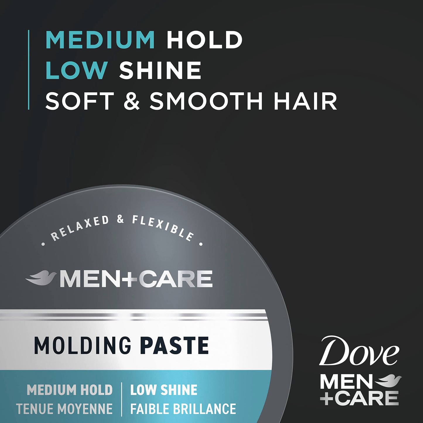 DOVE MEN + CARE Hair Paste (Pack of 3) and Body Soap (Pack of 6) Bundle