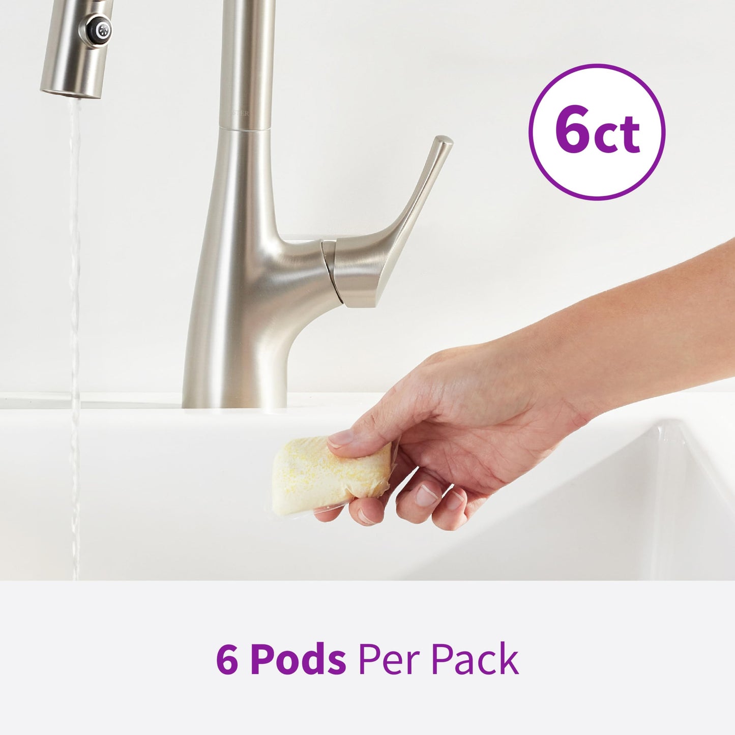 Rejuvenate Disposer and Pipe Cleaner, Lemon Scent, 6 Pods, 7.1 oz (201g)