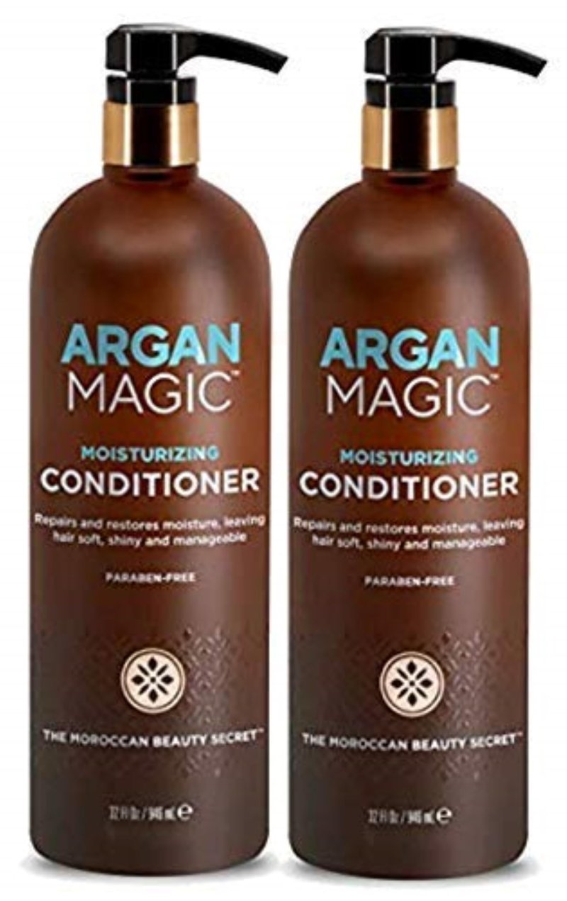Argan Magic Moisturizing Conditioner - Detangle, Hydrate, and Repair Dry and Chemically-Damaged Hair Types | Nutrient-Rich. Paraben Free (32 oz / 2 Pack)