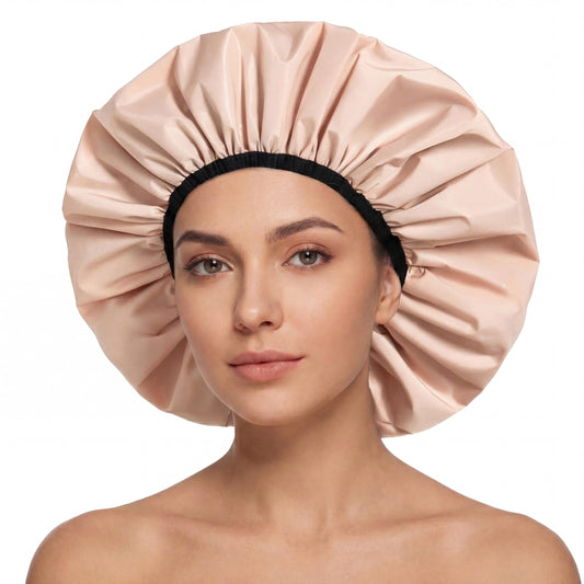 Edoneery Extra Large Reusable Waterproof Shower Cap for Women