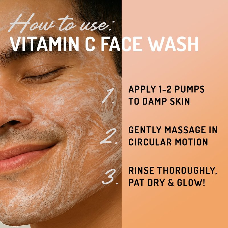 Vitamin C Cleanser | Gentle Facial Cleansing Gel for Uneven Skin Tone - 8 oz with Aloe Vera & Green Tea