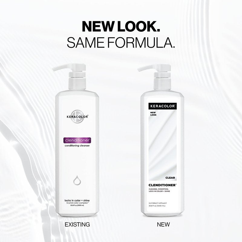 KERACOLOR Clenditioner Cleansing Conditioner Color Safe Prevents Fade - Replaces Your Shampoo, Keratin Infused, 33.8 Fl Oz