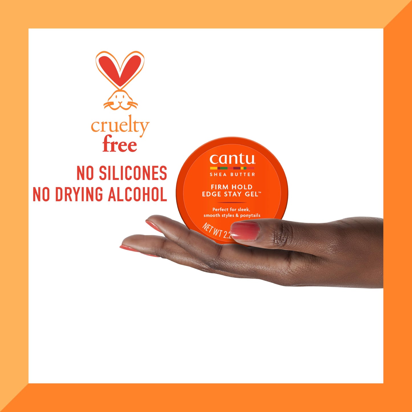 Cantu Extra Hold Edge Stay Gel for Natural Hair with Shea Butter, 2.25 oz (Pack of 4)