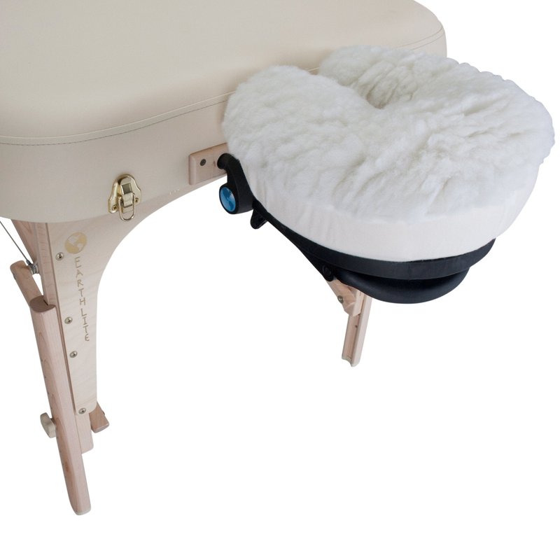 EarthLite Unisex Adult Headrest Face Cradle Cover, White, Face Cradle Cover US
