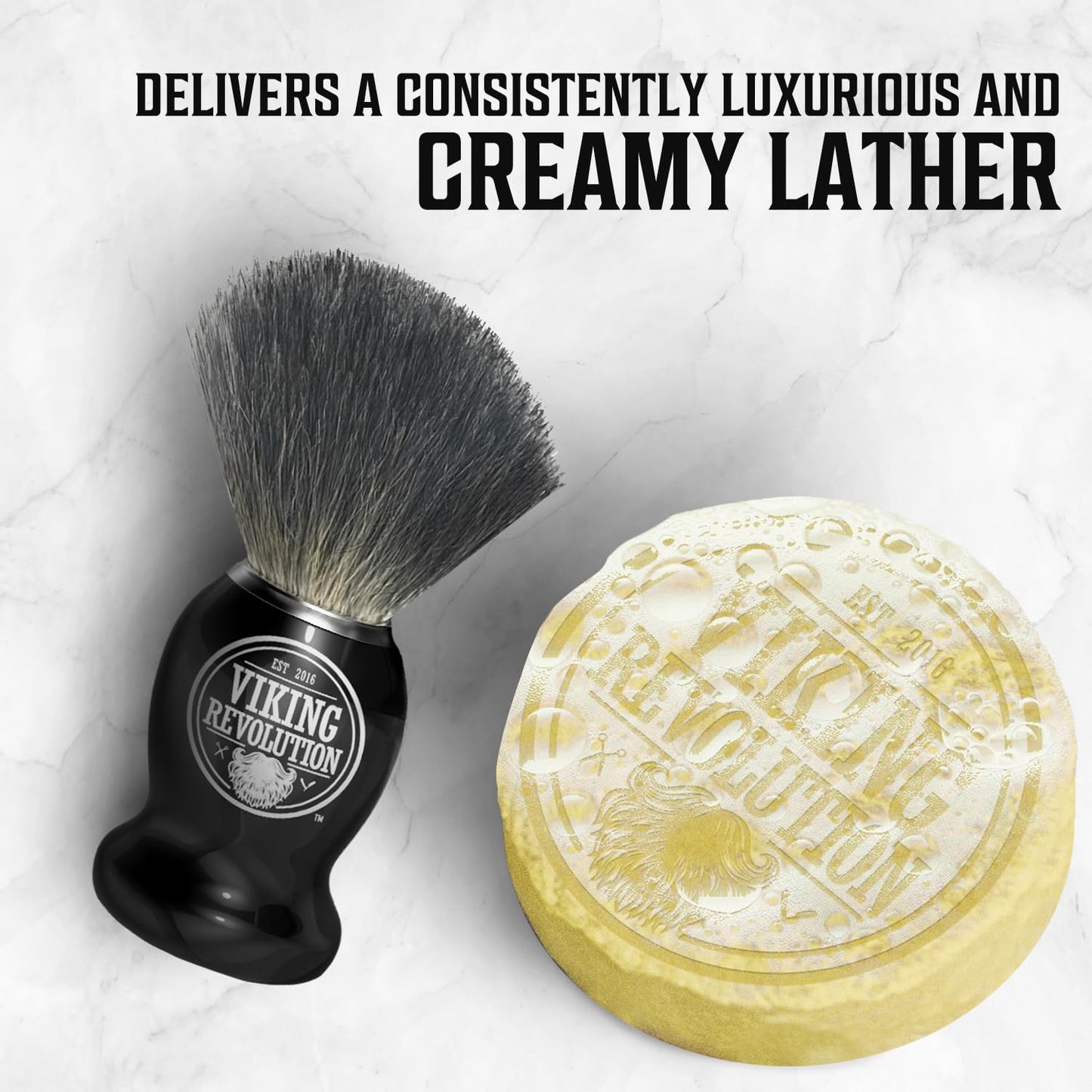 Viking Revolution Shaving Soap - Premium Wet Shave Soap Puck for Brush & Bowl | 4 Pack Variety, 2.5oz Each