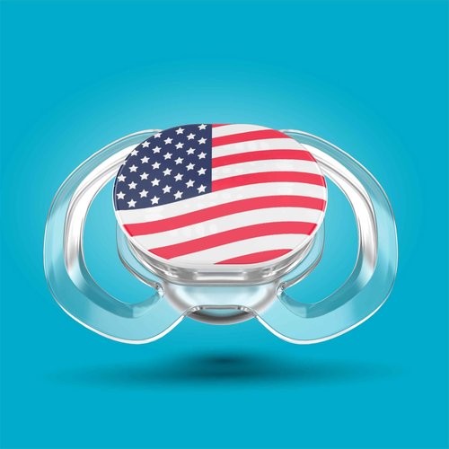 Smilo Plush Football Pacifier Holder with 1x Smilo Orthodontic Silicone Pacifier - American Football Plush Toy with Baby Pacifier Stage 3 (9+ Months) - BPA Free - Genuine American Design