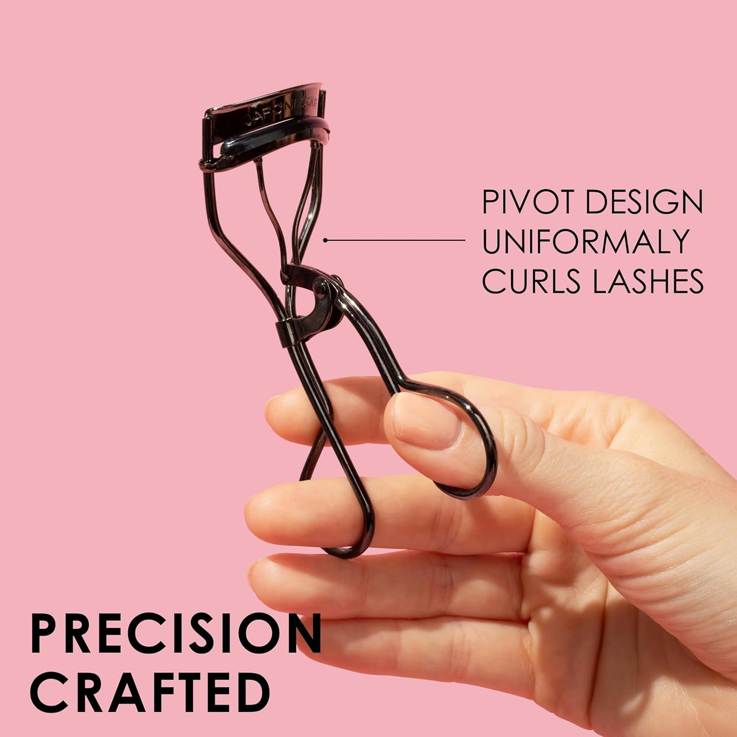 Extreme Lash Curler - Scissor Comfort Handle for Deep Curl | 8-Hour Hold, High Arch Design, Gunmetal Finish
