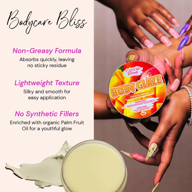 Canvas Beauty Body Glaze Galore Sample Pack, Set of 12 Unique Scents (0.5 oz Each) - Moisturizing Body Butter for Women With Beeswax, Jojoba Oil, and Rice Bran for Soft and Glowy Skin