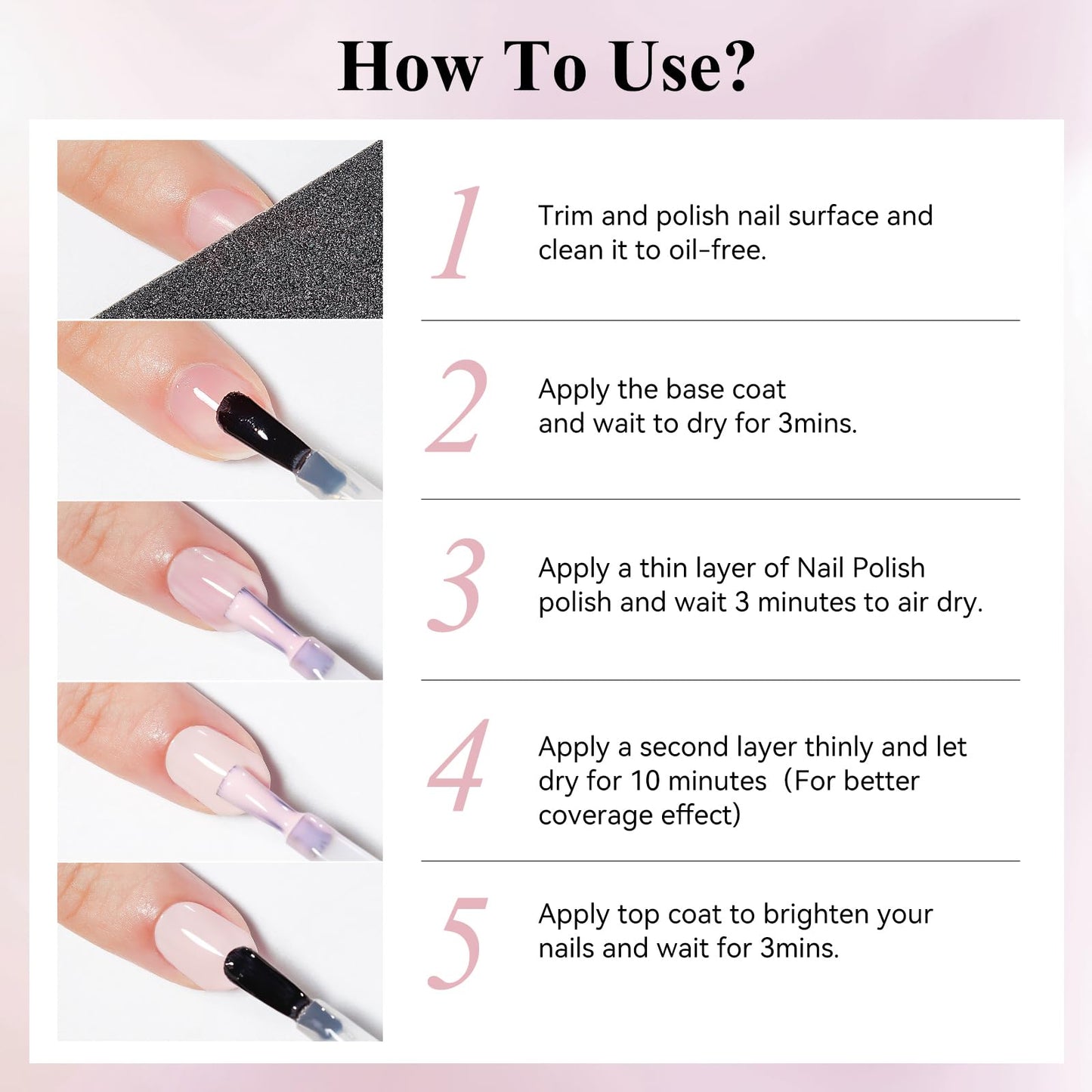 Bevimee Quick Dry Nail Polish Set: 24 Colors Regular Fingernail Polish Non Gel Bulk Black Nude Pink Red Green Blue Purple Long Lasting French Nail Art DIY Home Gift Set for Women