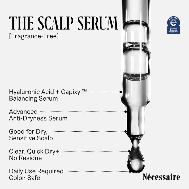 Nécessaire Scalp Serum - 5% Capixyl™ & 1% Hyaluronic Acid for Thicker Hair | Fragrance-Free, 1 fl oz