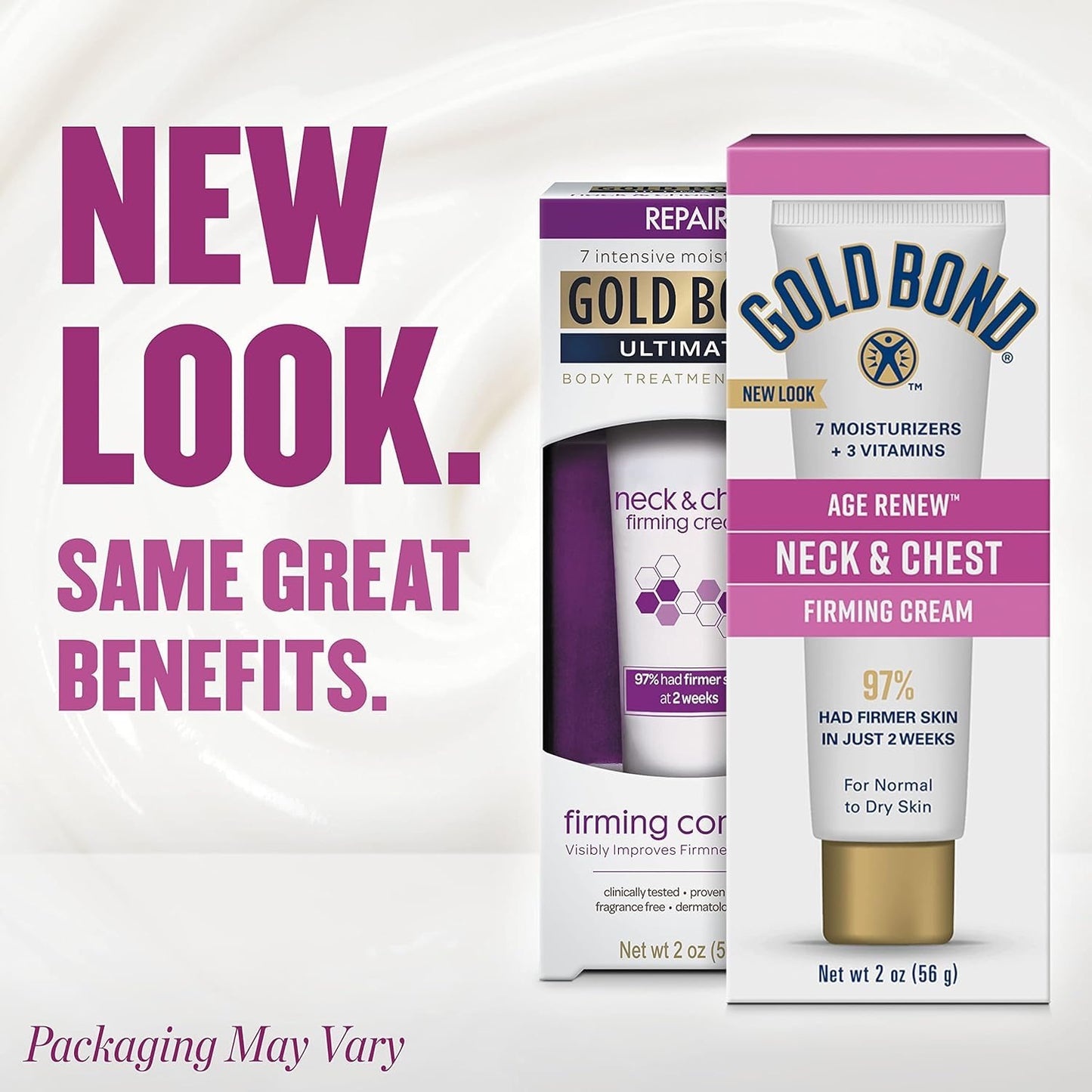 Gold Bond Neck & Chest Firming Cream - Clinically Tested Skin Tightening | 2 oz (Pack of 2)