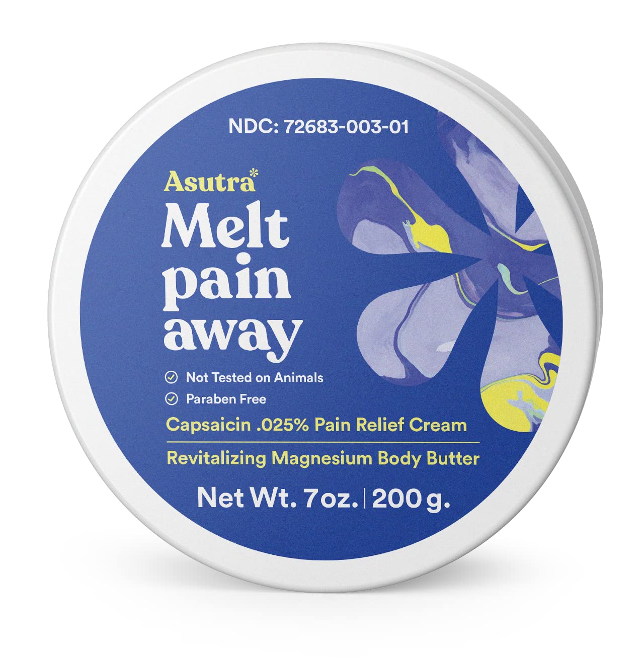 ASUTRA Melt Pain Away Magnesium Cream for Pain Relief for Feet and Body