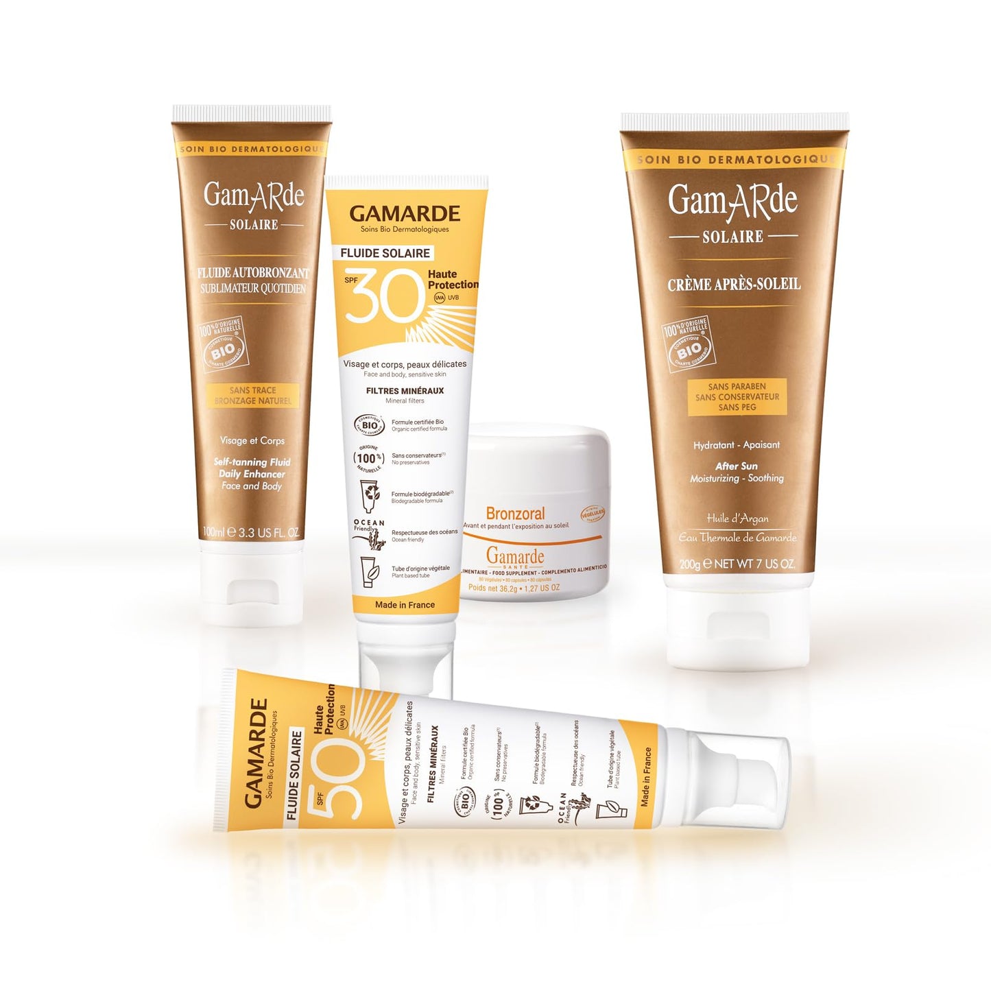 Gamarde Sun Fluid SPF 30 Sunscreen - Mineral Sunscreen with Invisible Texture - Enriched with Vegetable Oils - Non-Sticky and Chemical Free - 3.38 oz