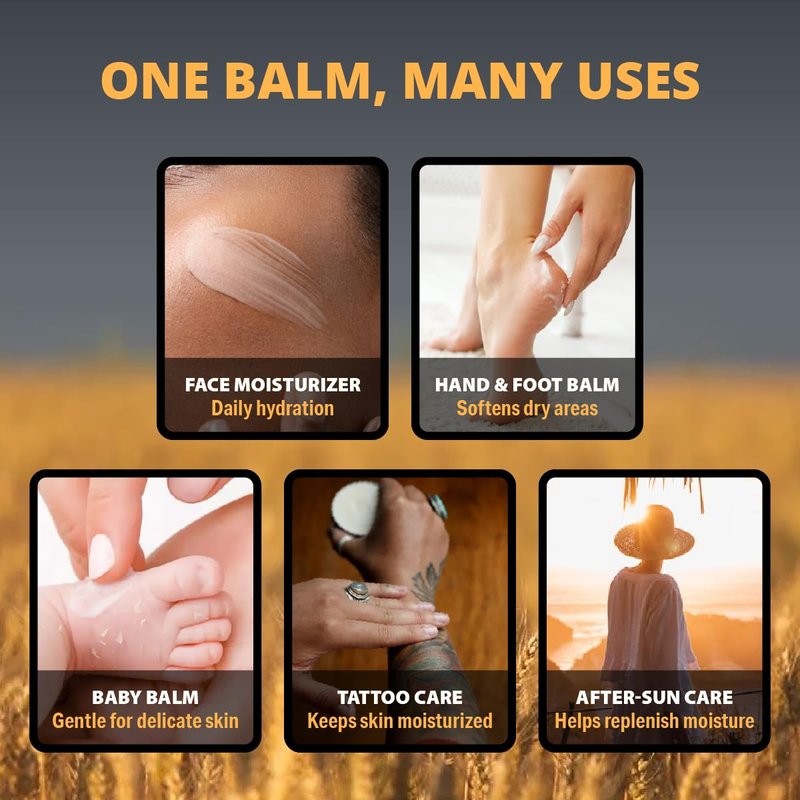 TETON Grass Fed Beef Tallow Balm with Manuka Honey, Olive Oil & Vitamin E – All-Natural Face & Body Moisturizer – Hydrating Skin Cream for Dry, Sensitive Skin – 50ml Glass Jar