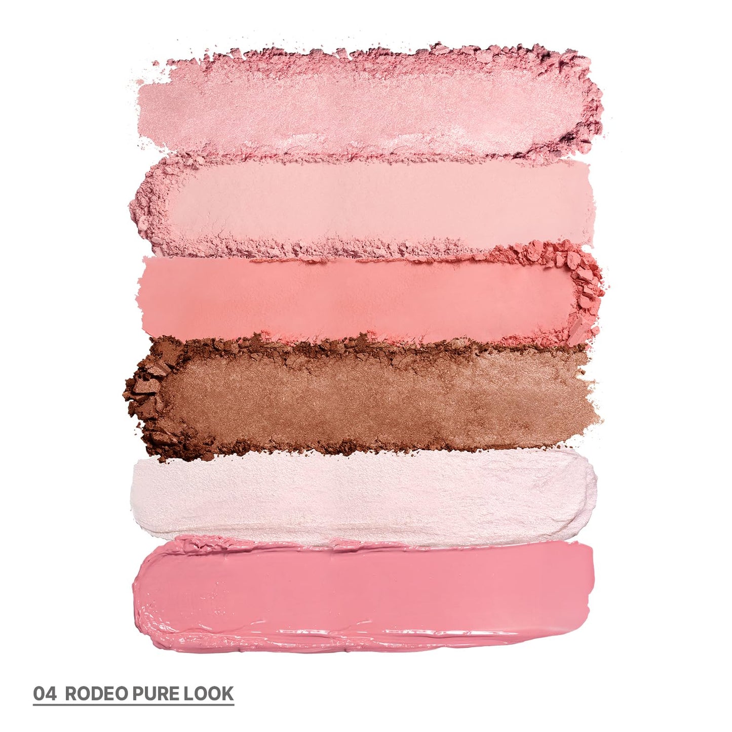 CHOSUNGAH BEAUTY My Magazine Eyeshadow Palette - Warm Baby Pink, All-in-One Matte, Shimmer & Glitter Finishes, 5 Colors, Multi-use for Eyes, Lips & Cheeks, 0.21oz