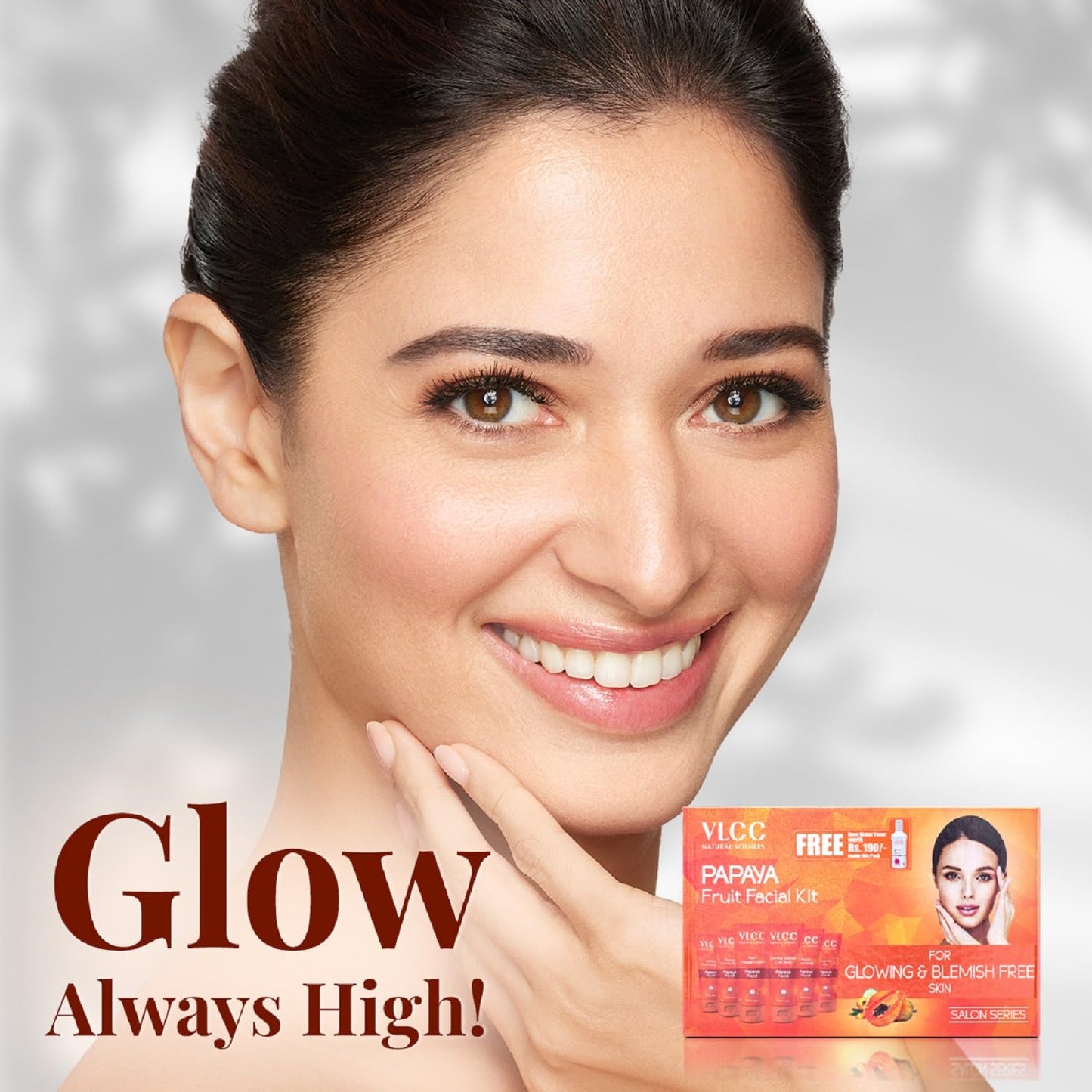 VLCC Papaya Fruit Facial Kit + FREE Rose Water Toner Worth Rs 170 | 300gm + 100ml