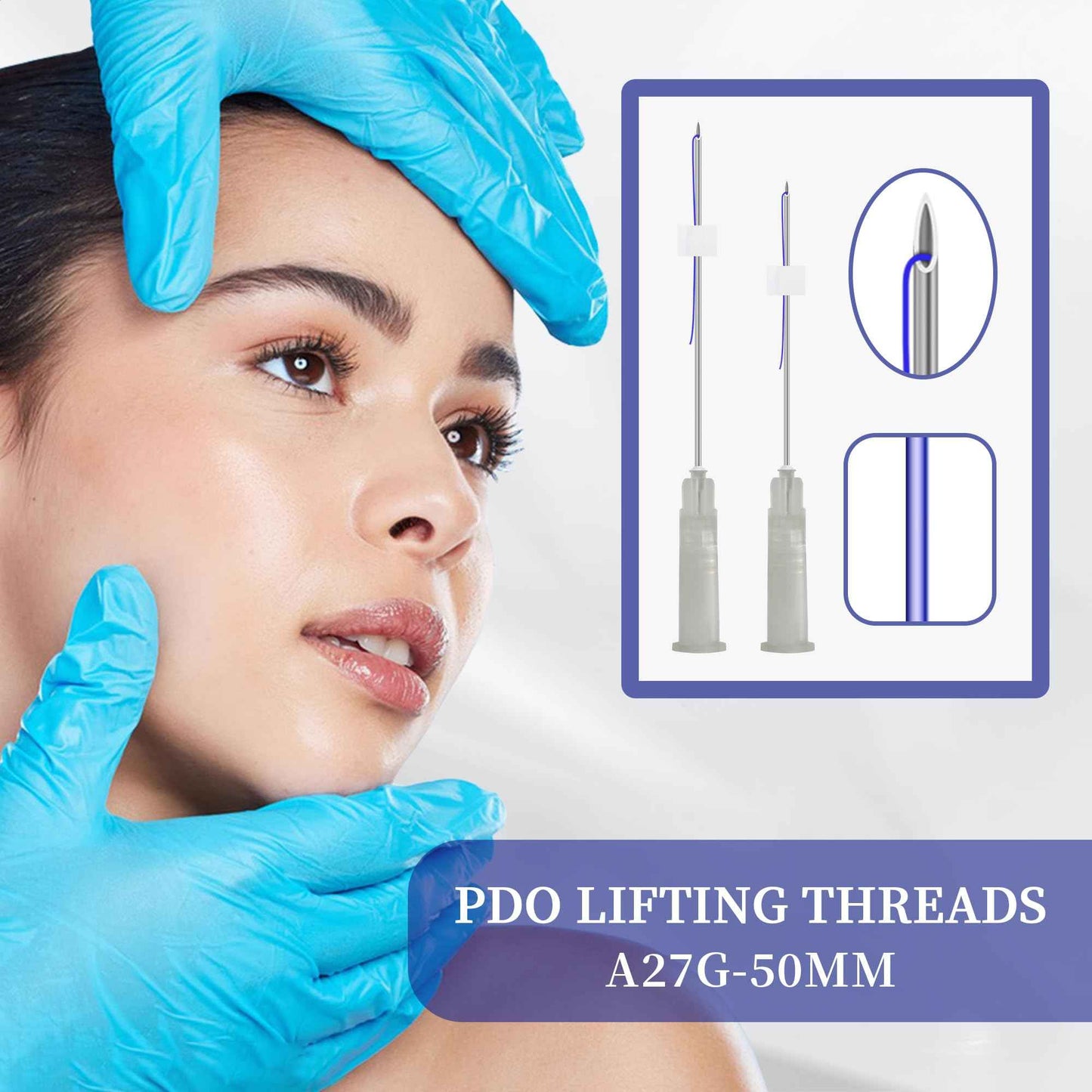 SOZOOM PDO Mono Thread, PDO Threads Lift Face and Body, Improve Skin PDO Threads (20PCS-27G-50mm)