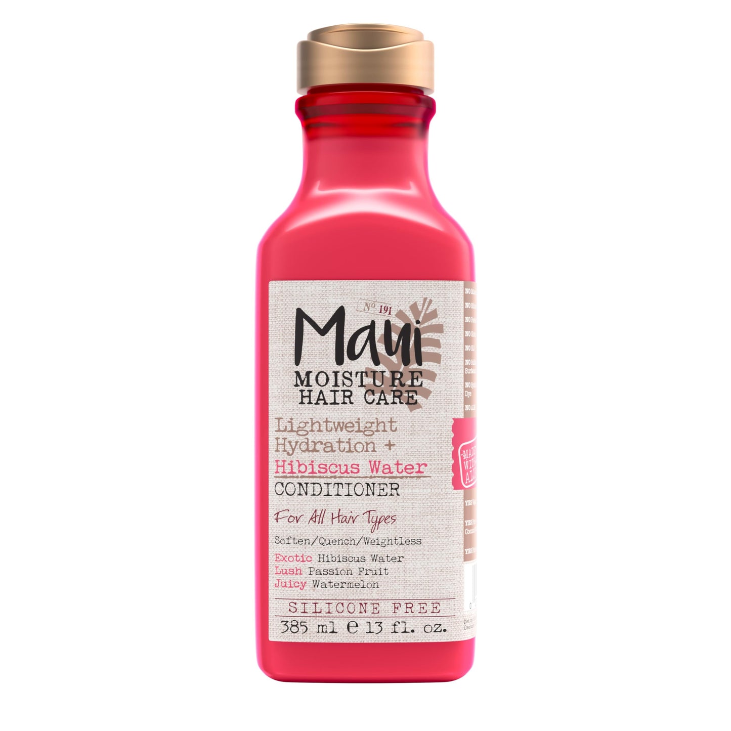 Maui Moisture Lightweight Hydration + Hibiscus Water Conditioner, Nourishing Aloe Vera Conditioner Softens & Quenches Hair, Vegan & Silicone-Free, 13 Fl Oz