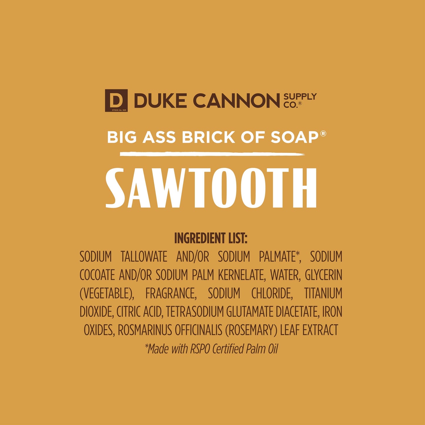Duke Cannon Supply Co. Big Brick of Soap for Men - Sawtooth, Alpine Air and Cedarwood Scent, 10 oz (Pack of 3)