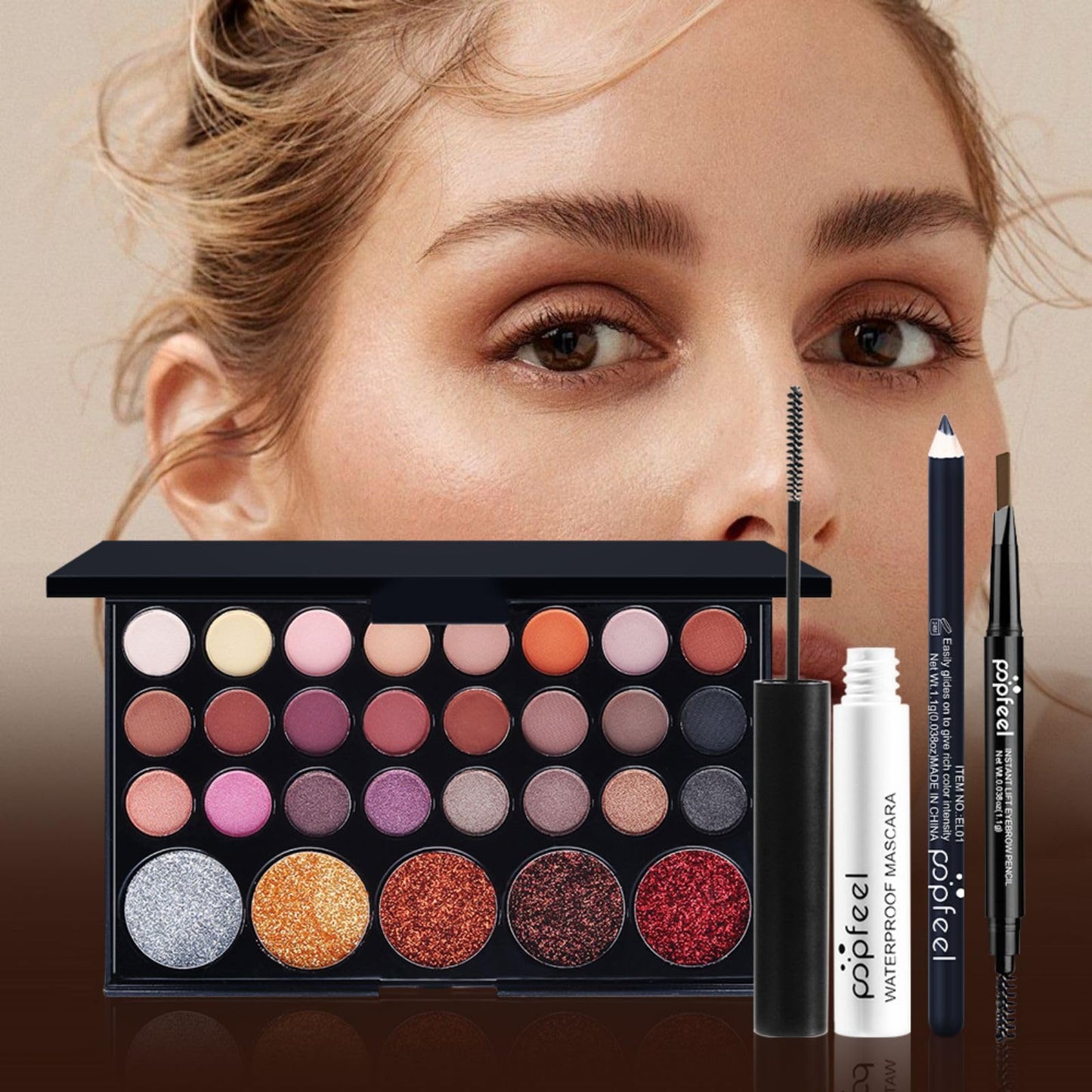 Melearch Makeup Set Box, Festival Surprise Assortment Gift with Professional Makeup Products, Cosmetics Set Party Favors for Women Girls Teenager, Vegan & Cruelty-Free, Set A
