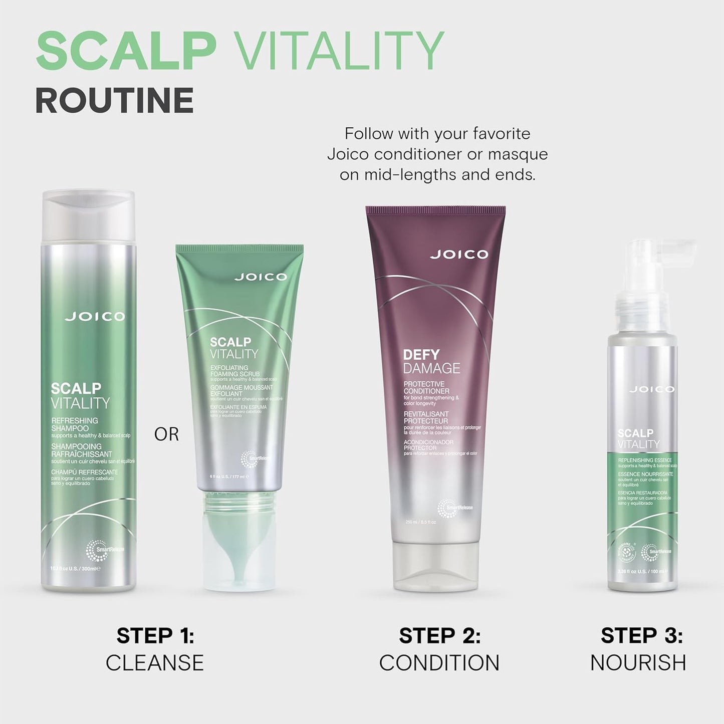 Joico Scalp Vitality Replenishing Essence - Hydrate & Nourish Dry, Itchy Scalp | 3.38 Fl Oz