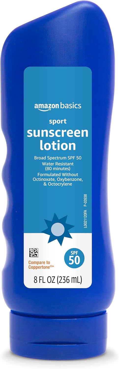 Sport Sunscreen Lotion SPF 50 - Water Resistant, Broad Spectrum UVA/UVB Protection | 8 Fl Oz