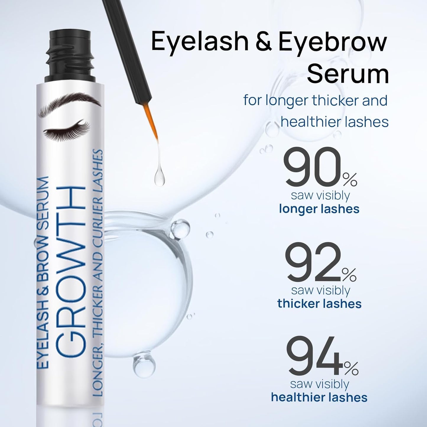 Lash Serum for Thicker, Longer Eyelashes & Brows - Vegan, Nourishing Formula | 5ml