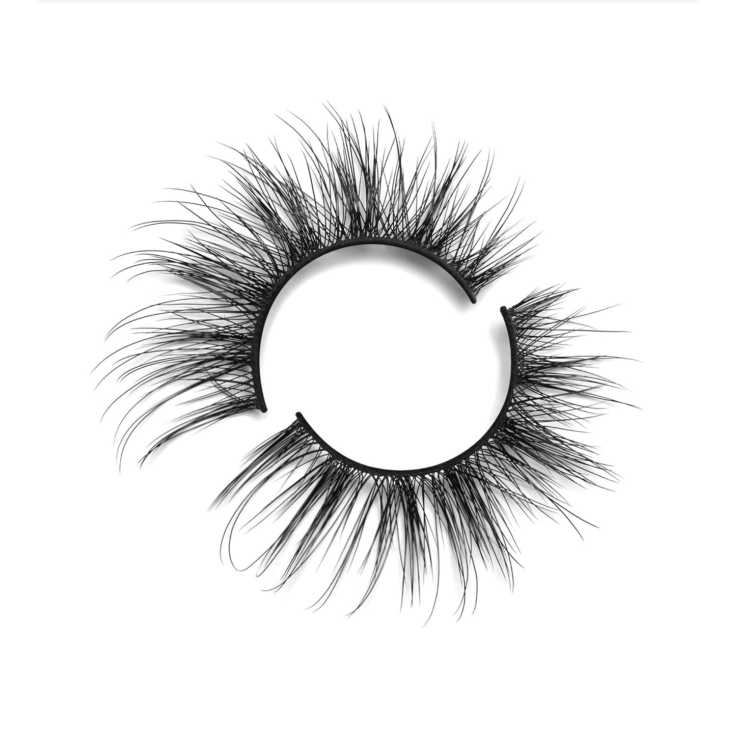Lilly Lashes Luxury Synthetic False Eyelashes - 16mm Cat Eye Look, Natural Volume & Flare, Reusable 15x