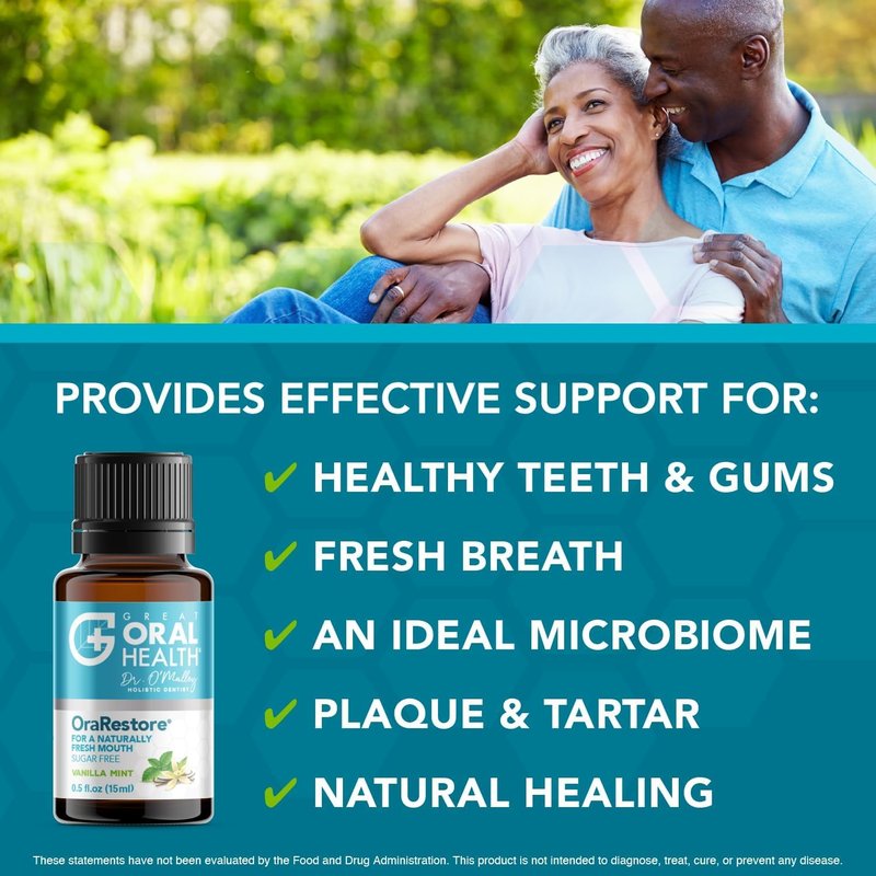 OraRestore Bad Breath Treatment for Adults Halitosis: Dentist Formulated Oral Rinse Concentrate Tooth Oil Liquid Toothpaste, Fresh Breath Mouthwash for Dry Mouth, Oral Care, Healthy Gums, Teeth -2pack