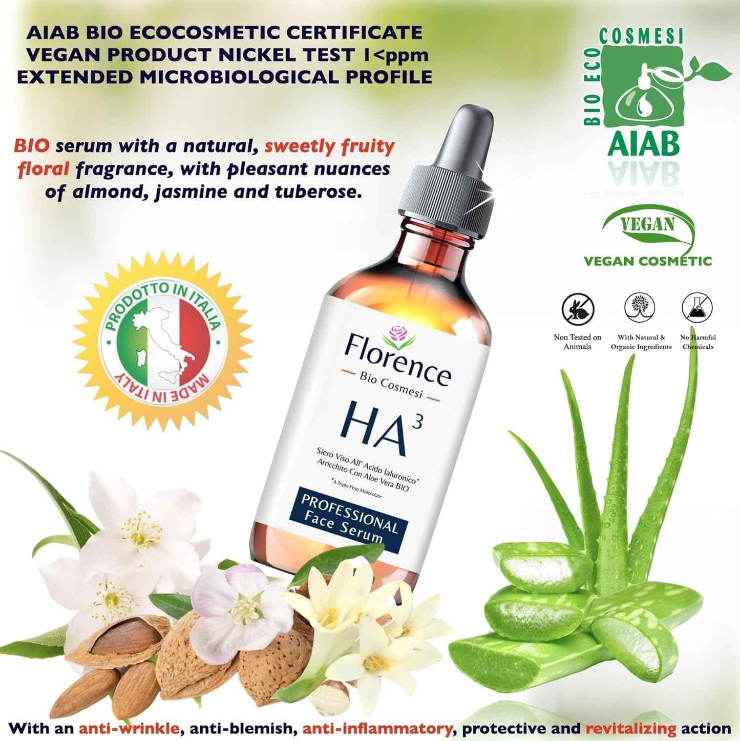 Hyaluronic Acid Serum for Face – 100% Pure with Niacinamide. Anti-Aging, Hydrating Facial Serum for Plumper, Smoother Skin – Clarifying, Plumping, Ideal for Blemish-Prone Skin and a Radiant Complexion