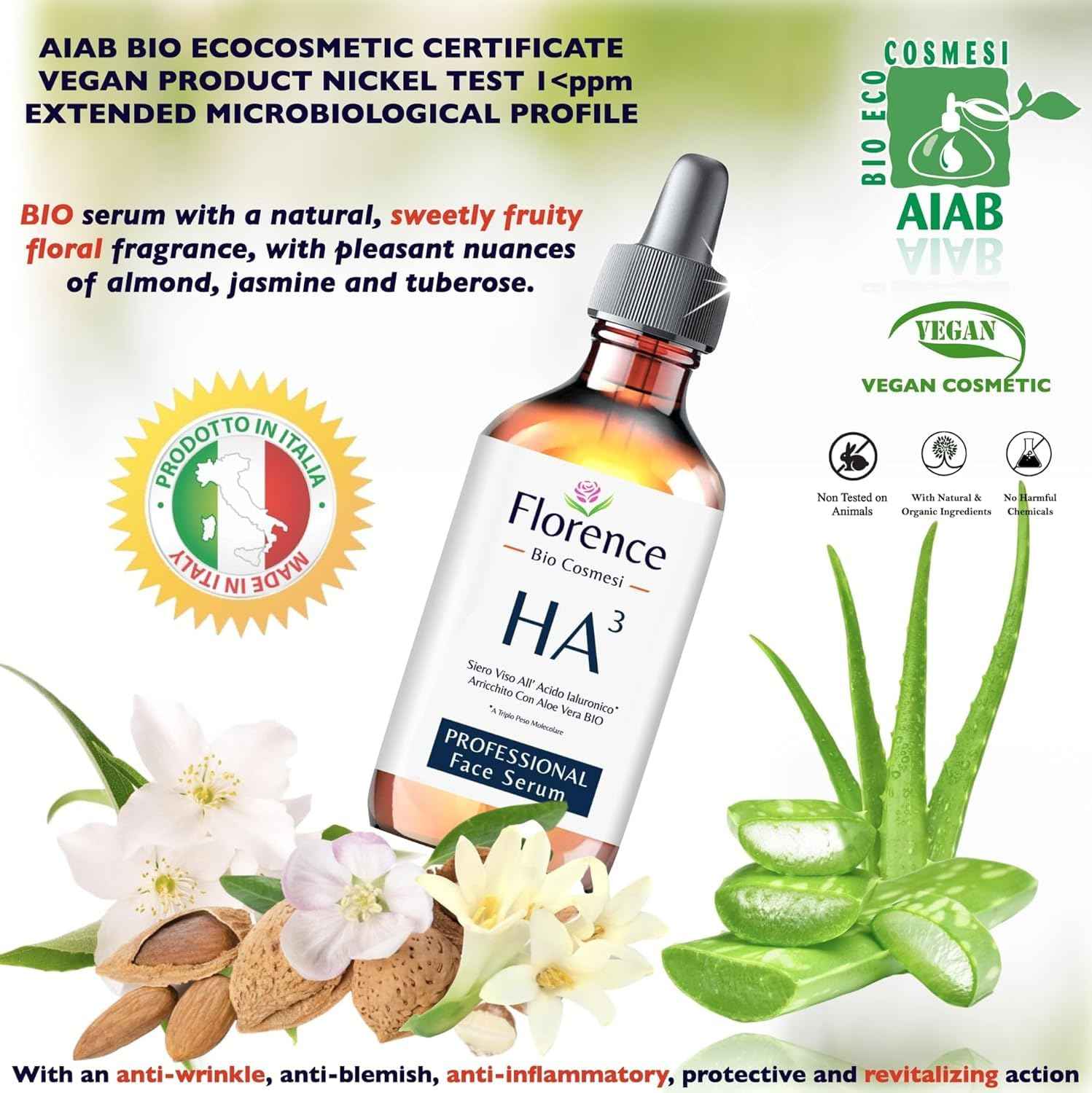 Hyaluronic Acid Serum for Face – 100% Pure with Niacinamide. Anti-Aging, Hydrating Facial Serum for Plumper, Smoother Skin – Clarifying, Plumping, Ideal for Blemish-Prone Skin and a Radiant Complexion