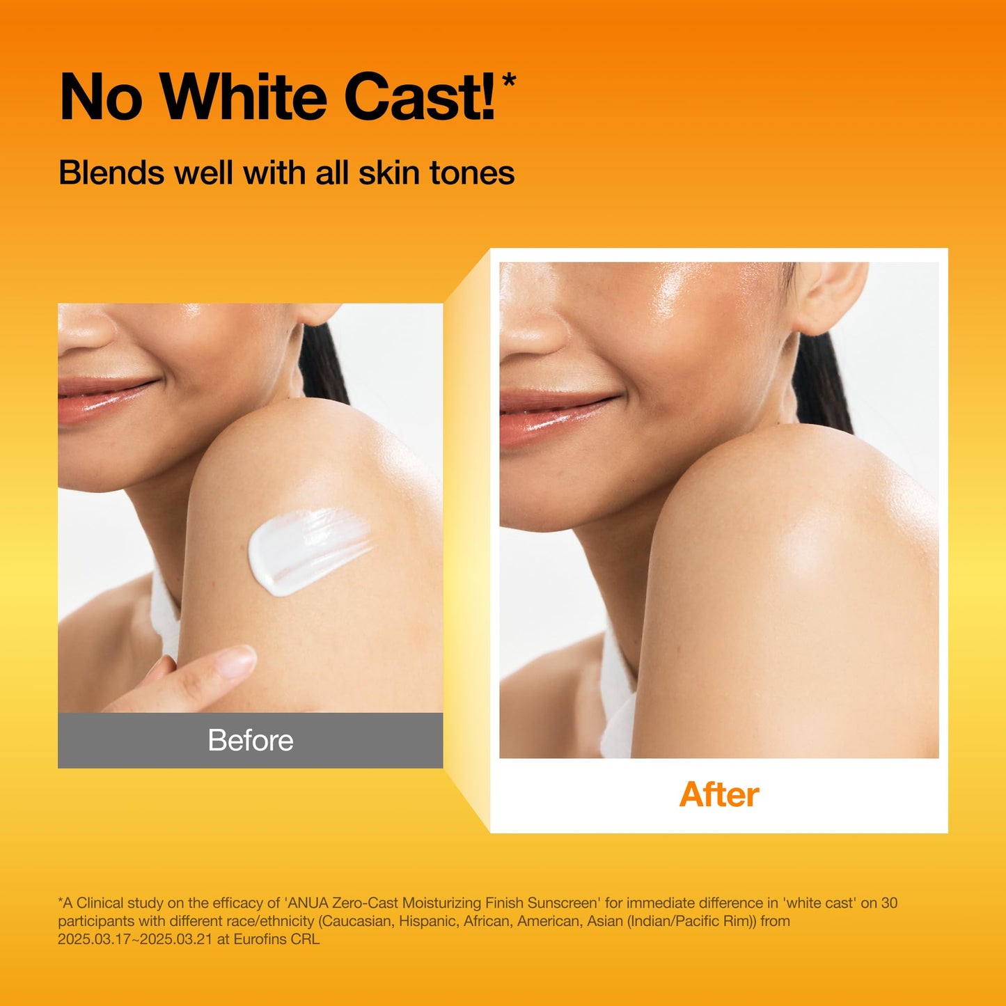 Anua, Zero-Cast Moisturizing Sunscreen SPF 50, Glow Natural Sunscreen for face, No White Cast, Hyaluronic Acid, Niacinamide, Oil-Free, KPop Demon Hunters, Korean Skincare, 1.69 fl oz