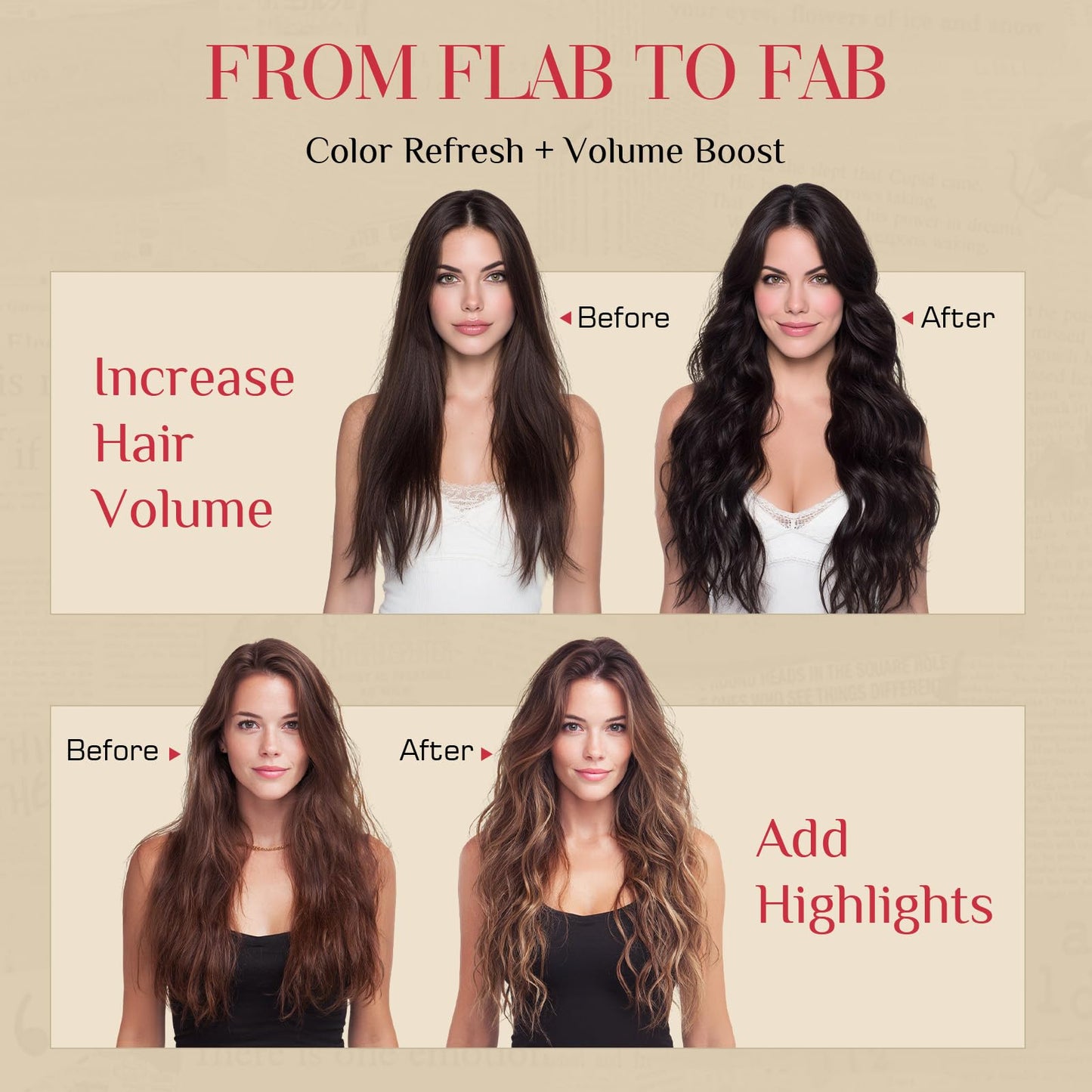 Rich Choices Real Human Hair Clip In Extensions-6 Pcs Single Clip Design-Invisible Clip in Extensions for Thin Hair-Hairpieces for Women/Men-14 Inches #2RP6 Chocolate Brown Highlight Light Brown