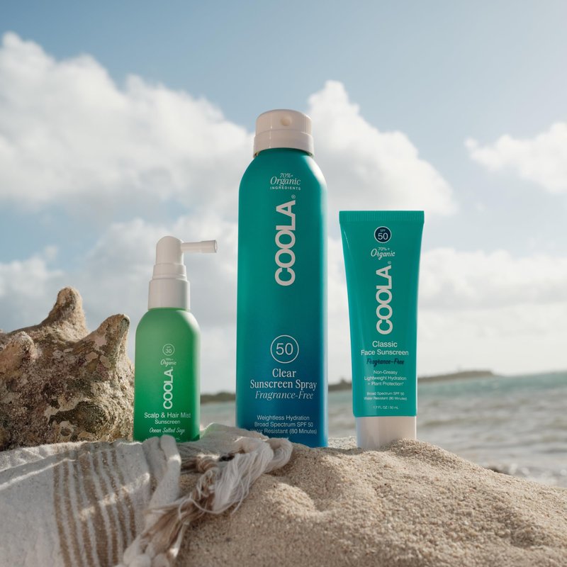 COOLA Organic Scalp Spray & Hair Sunscreen Mist with SPF 30, Dermatologist Tested Hair Care for Daily Protection, Vegan and Gluten Free, Ocean Salted Sage, 2 Fl Oz