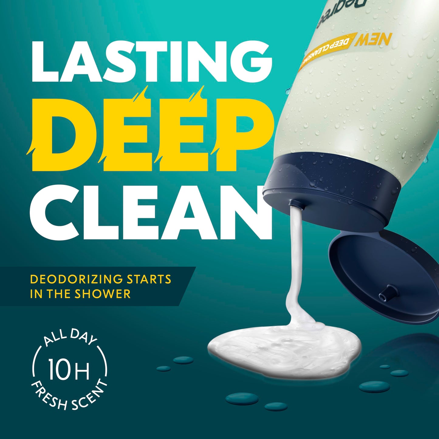 Degree All Day Fresh Body Wash Fresh Coconut Deep Cleansing 20 oz