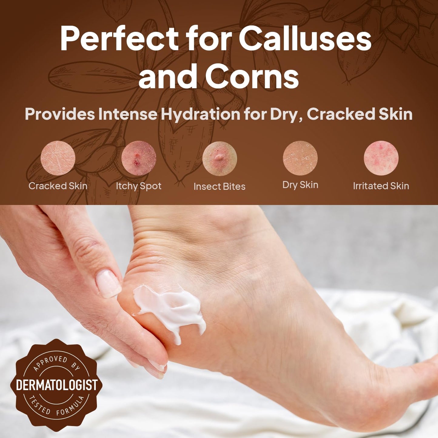 Pumice Valley Urea Foot Cream for Dry Cracked Heels and Feet - Foot Moisturizer & Heel Cream for Calluses and Rough Skin - Shea Butter, Jojoba Oil, Vitamin E - 1.7 oz