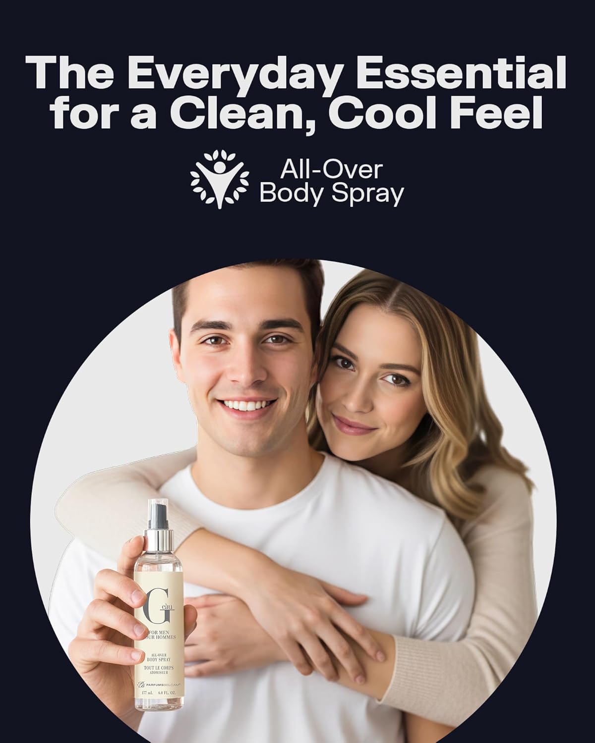 PB ParfumsBelcam All Over Body Spray for Men - Fresh Chypre Scent with Bergamot & Cedar | 6 Fl Oz Refreshing Daily Mist