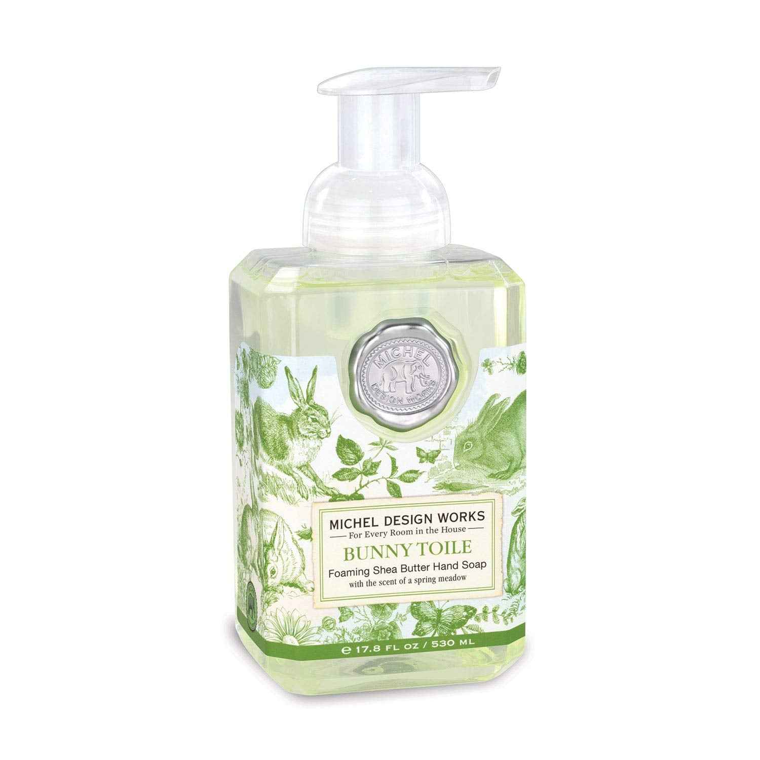 Michel Design Works Foaming Hand Soap, Bunny Toile
