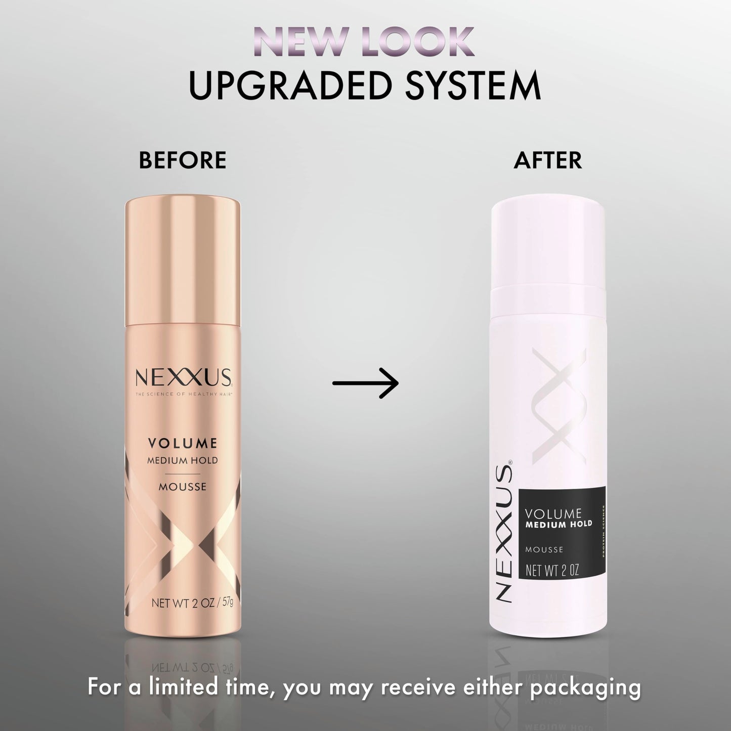 Nexxus Styling Hair Mousse for Volume Medium Hold Mousse Powered by STYLEPROTECT Technology 2 oz
